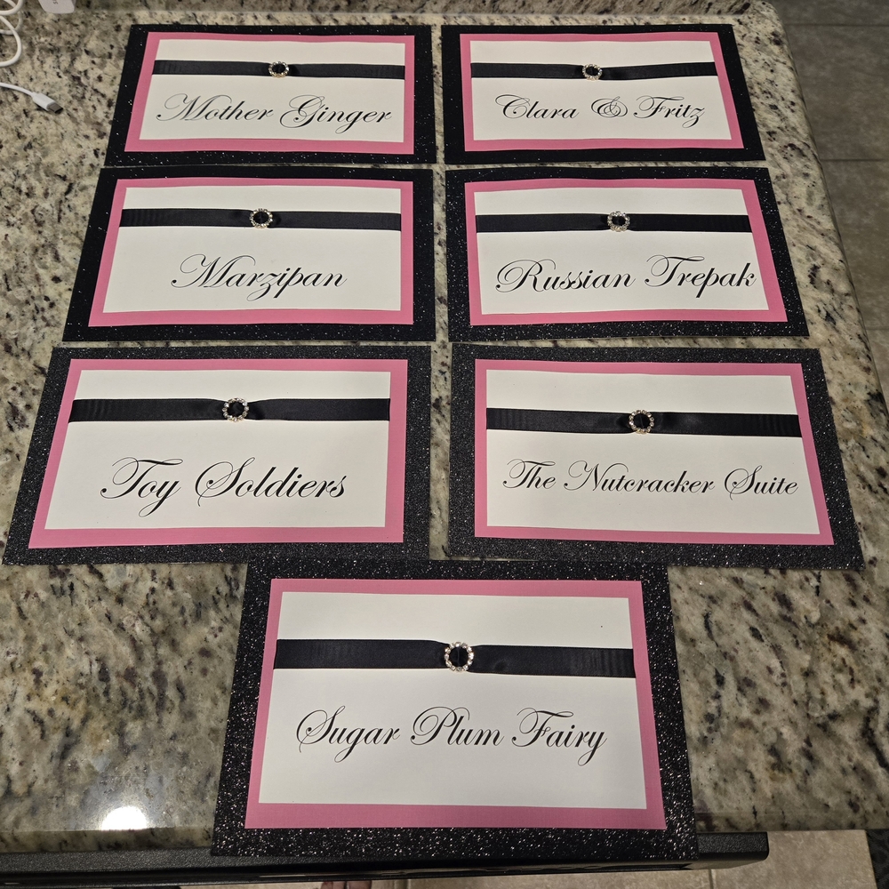 Elegant Nutcracker Table Cards